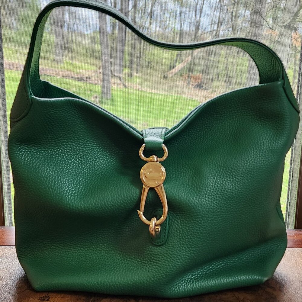 DOONEY & BOURKE GREEN LEATHER BAG